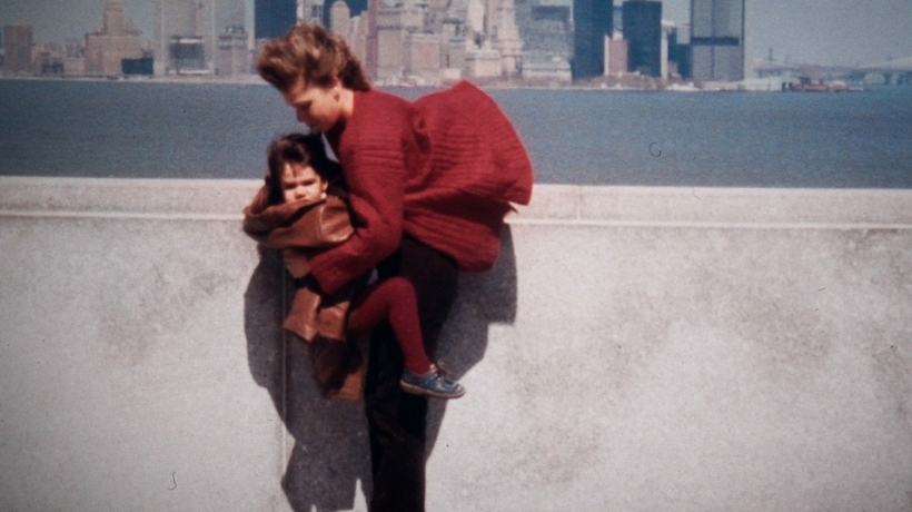 Alexandra Hidalgo and Antonieta Aagaard with the Manhattan skyline in A Family of Stories
