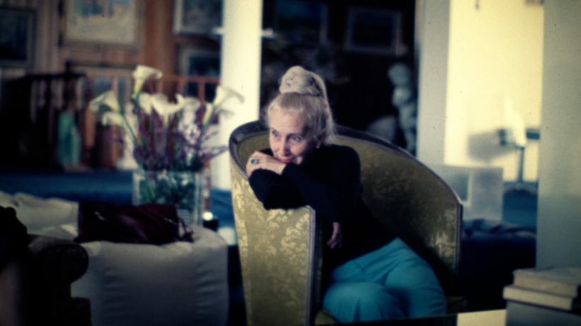 Olga Briceño in her living room in A Family of Stories